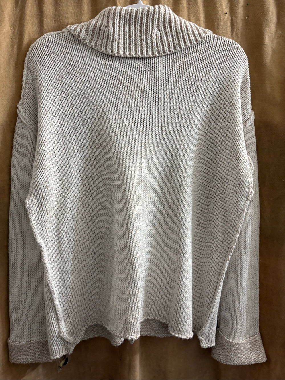 Hem & Thread Cream Button-Front Knit Cardigan - Picture 7 of 8